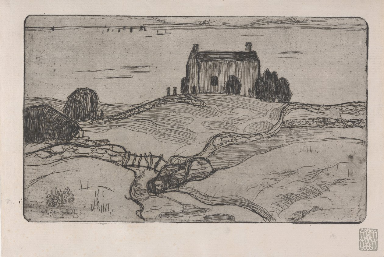 La Maison du Pendu (Den hängde mannens hus) 1893 (etsning) av Armand Séguin