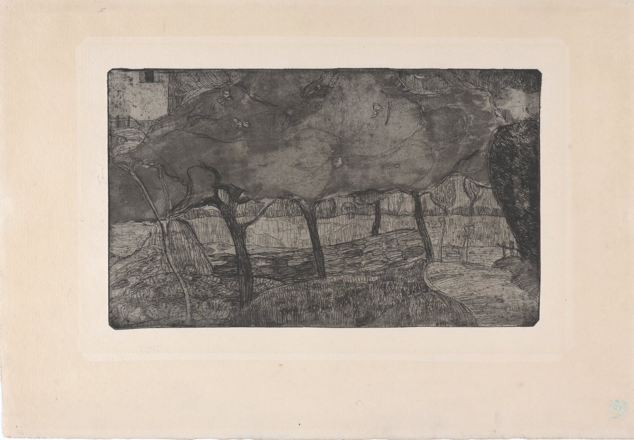 Les Pommiers (Äppelträden) 1893 (etsning, akvatint och torrnål) av Armand Séguin