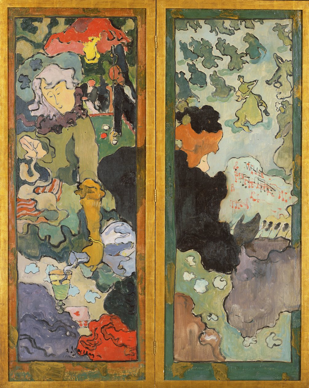 The Pleasures of Life (målad skärm) av Armand Séguin
