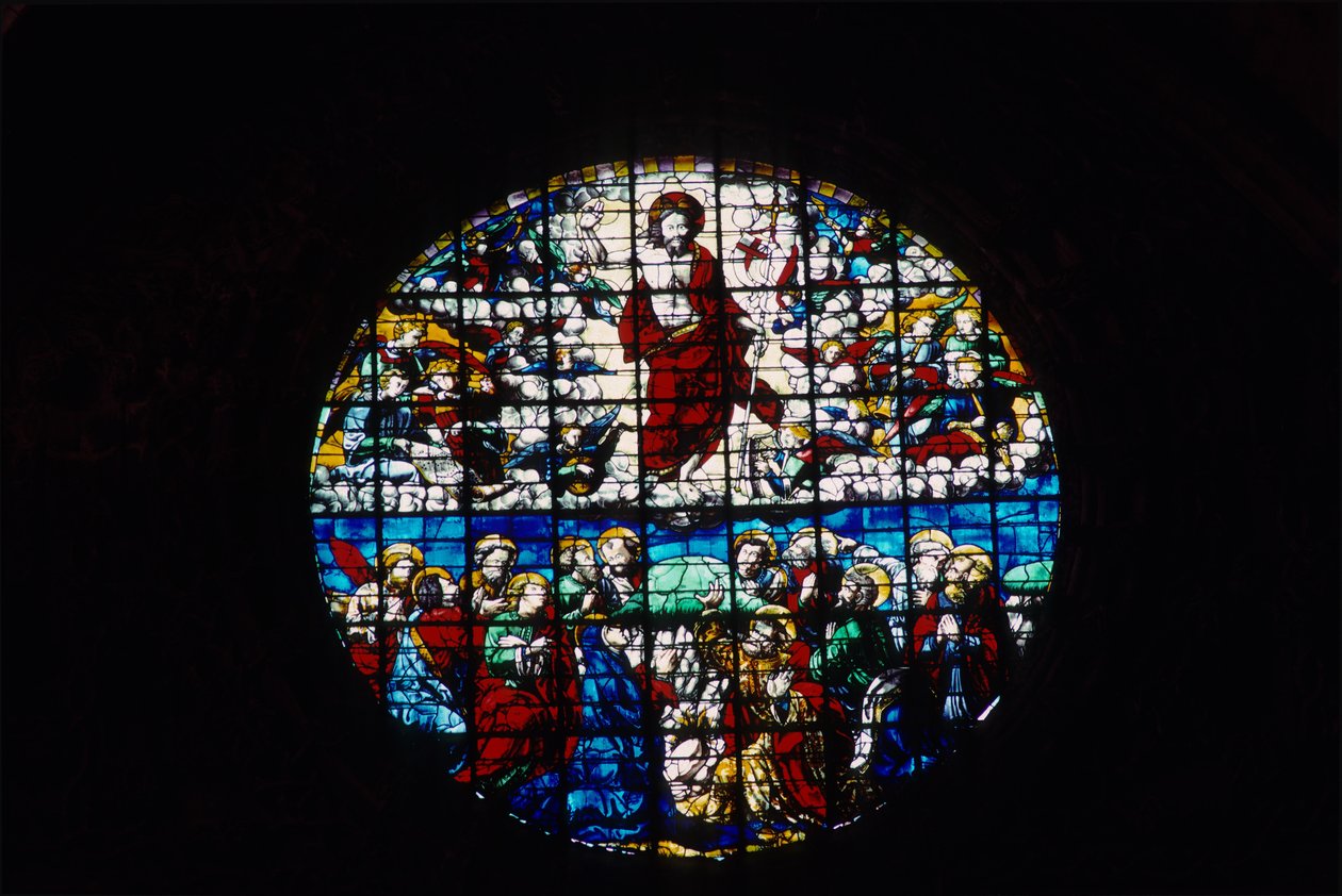 The Ascension (målat glas) av Arnao de Flandres
