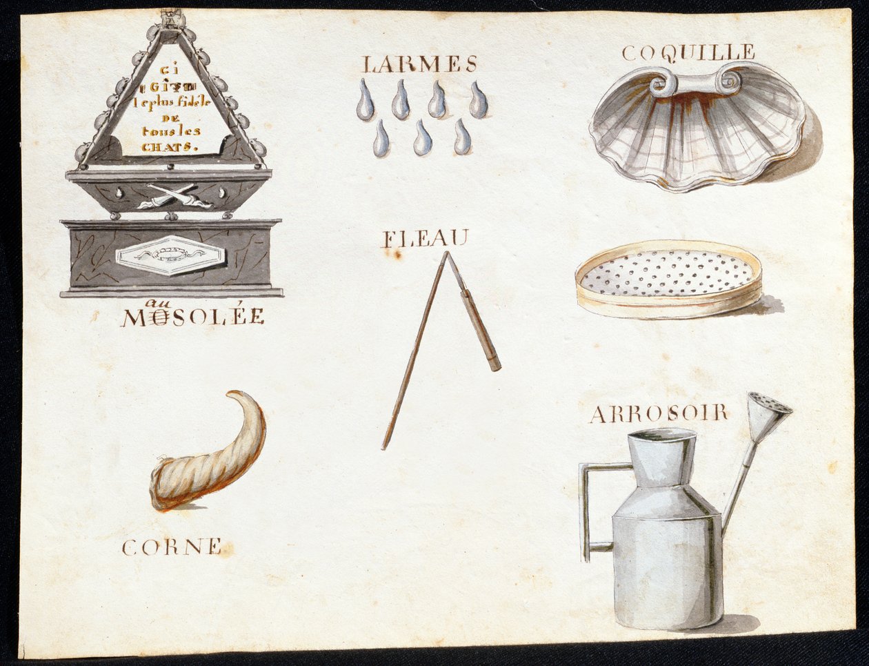Illustrationer från "A French Alphabet Book of 1814", pub. av Charles Plante Fine Arts, 1814 av Arnaud de Beauregard