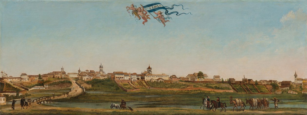 Panoramautsikt över Sao Paulo, 1821. av Arnaud Julien Pallière