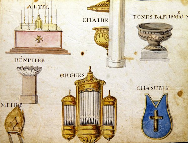 Illustrationer från "A French Alphabet Book of 1814", pub. av Charles Plante Fine Arts av Arnaud de Beauregard