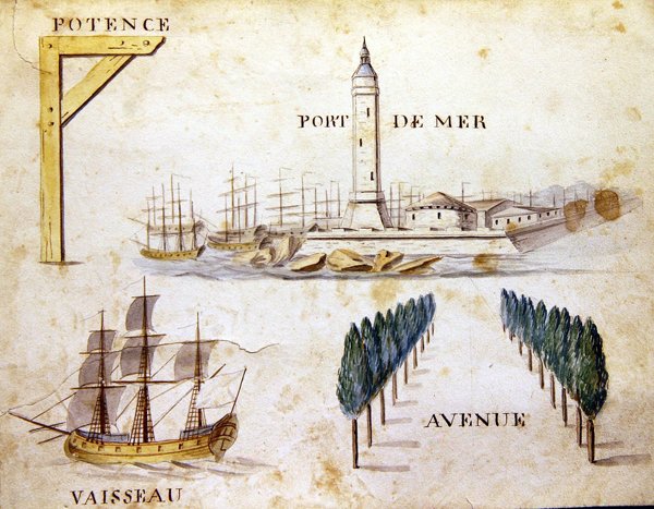 Illustrationer från "A French Alphabet Book of 1814", pub. av Charles Plante Fine Arts av Arnaud de Beauregard