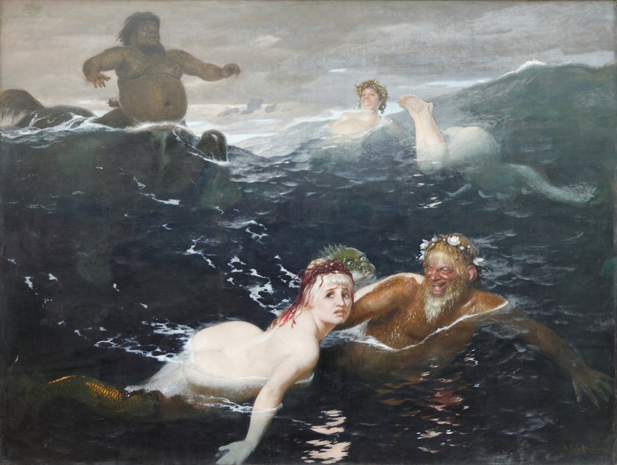 Dans le jeu des Vagues  av Arnold Böcklin