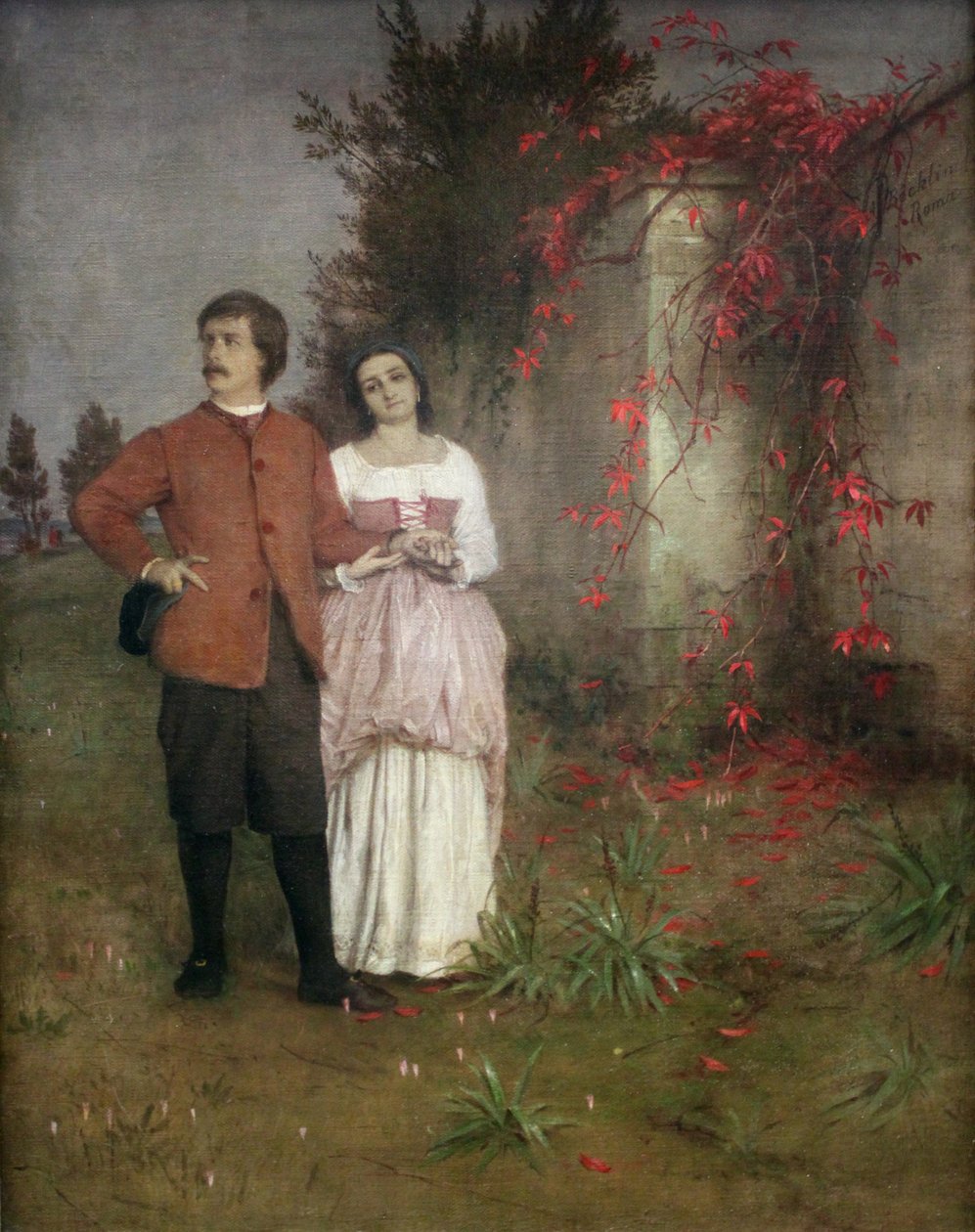 Der Künstler und seine Frau av Arnold Böcklin