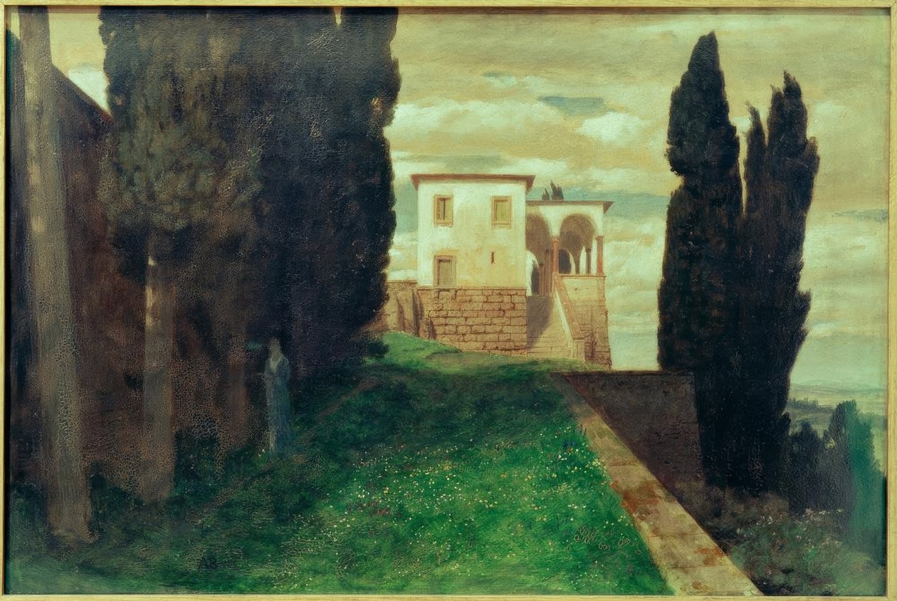 Italiensk villa på våren av Arnold Böcklin