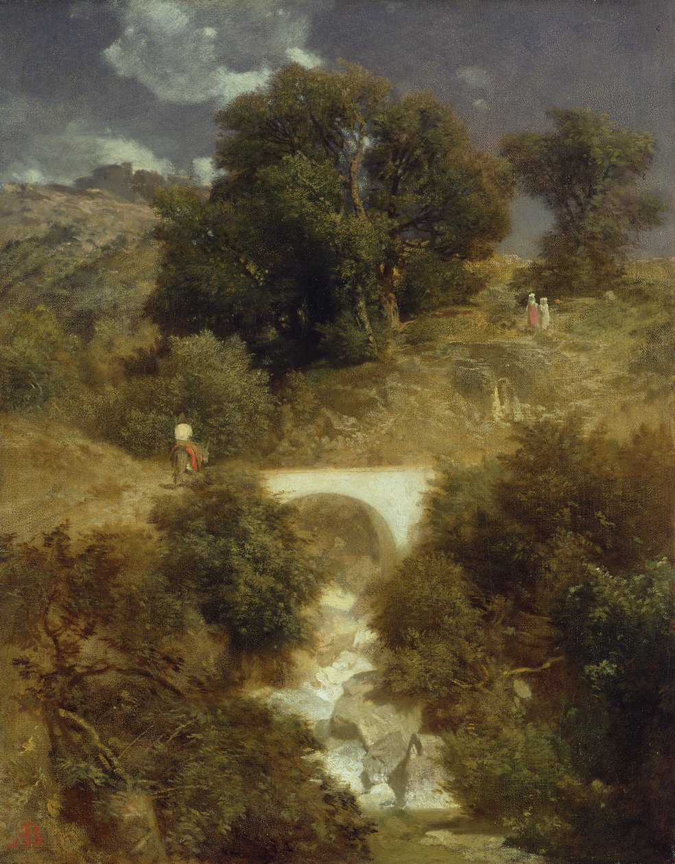 Romerskt landskap med en bro, 1863 av Arnold Böcklin