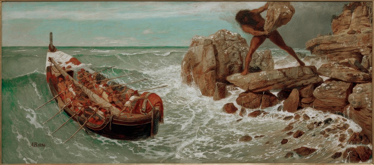 Odysseus och Polyphemus av Arnold Böcklin