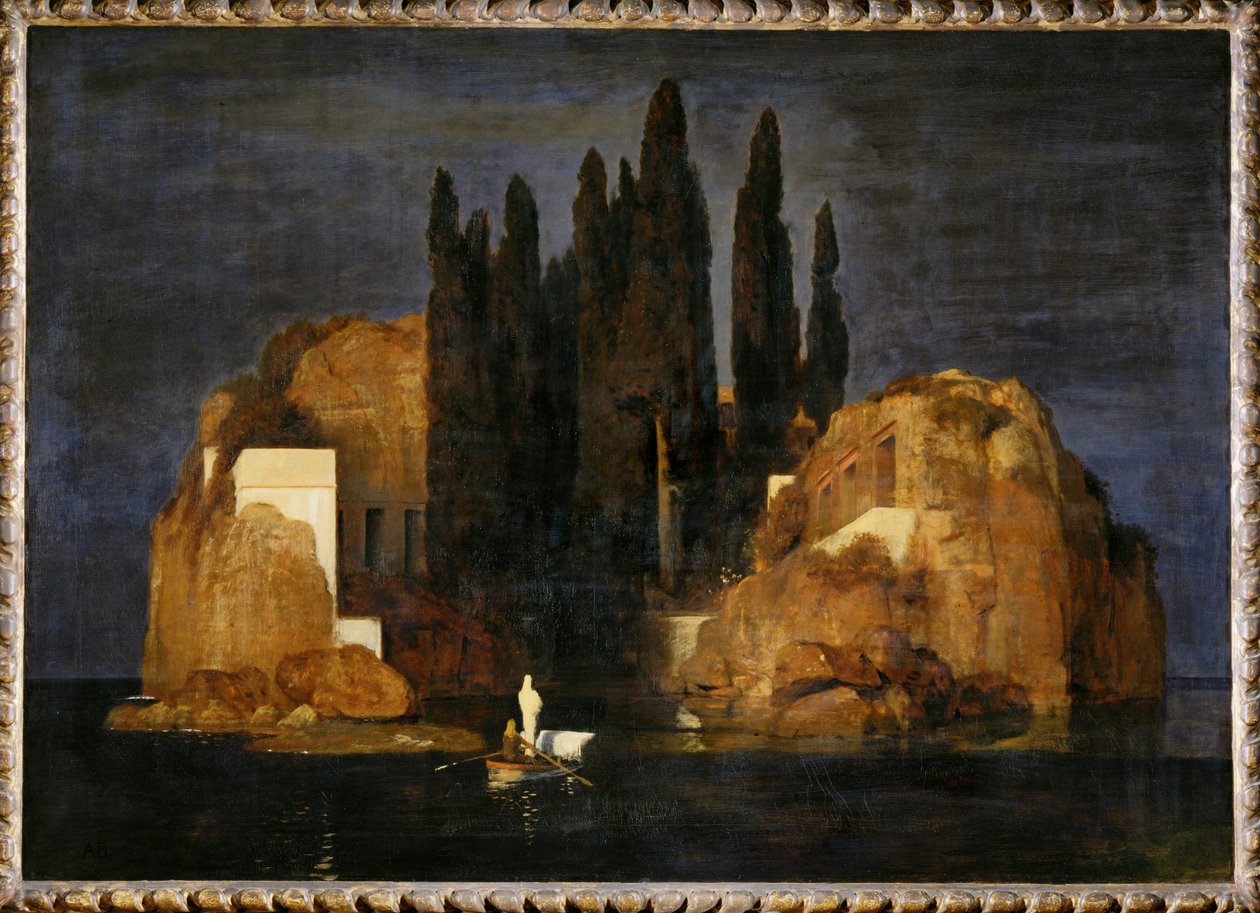 Die Toteninsel - De dödas ö ... (olja på duk) av Arnold Böcklin