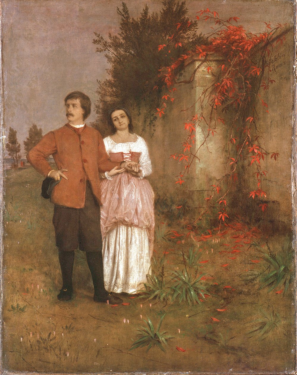 Arnold Böcklin med sin fru av Arnold Böcklin