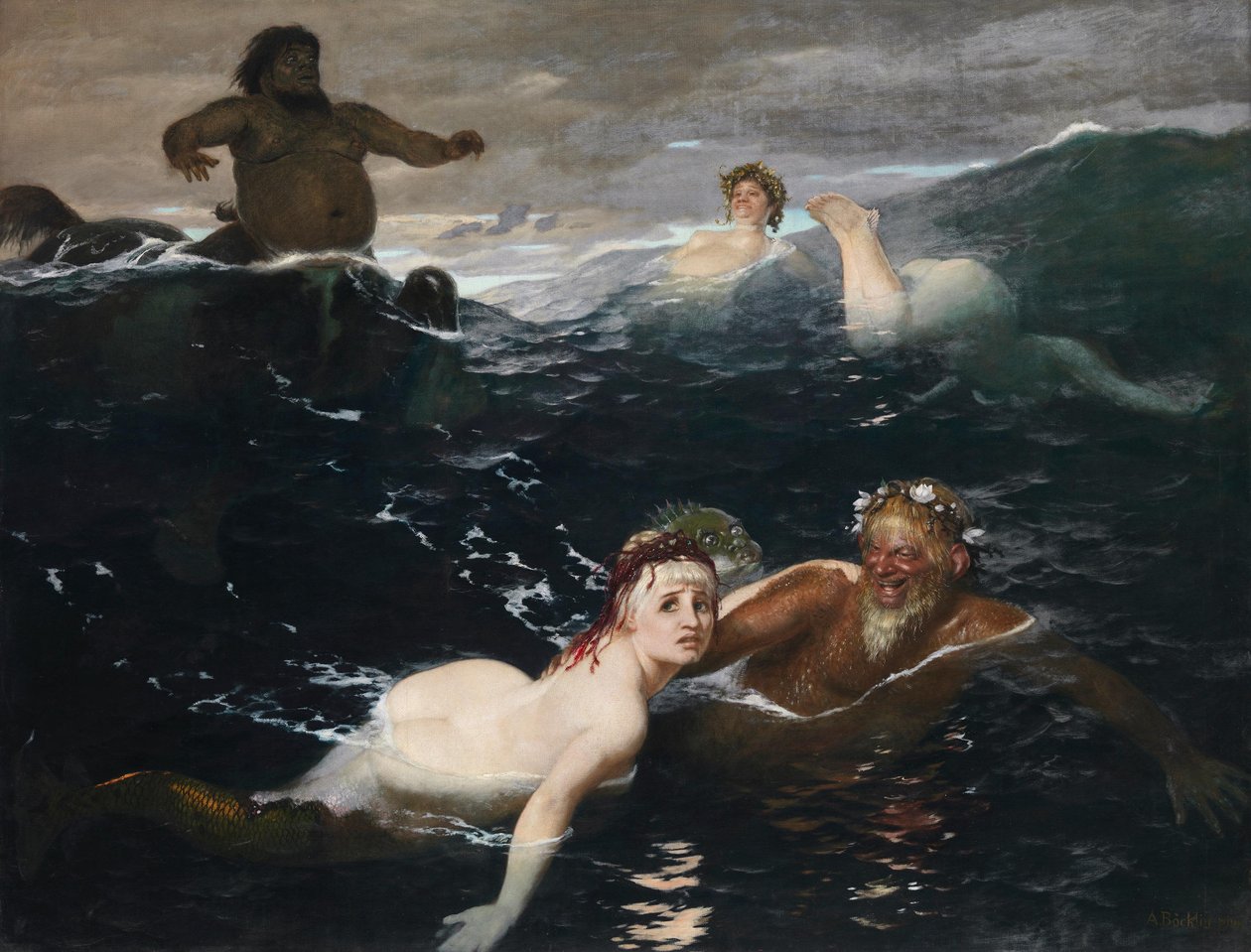 I vågornas lek av Arnold Böcklin