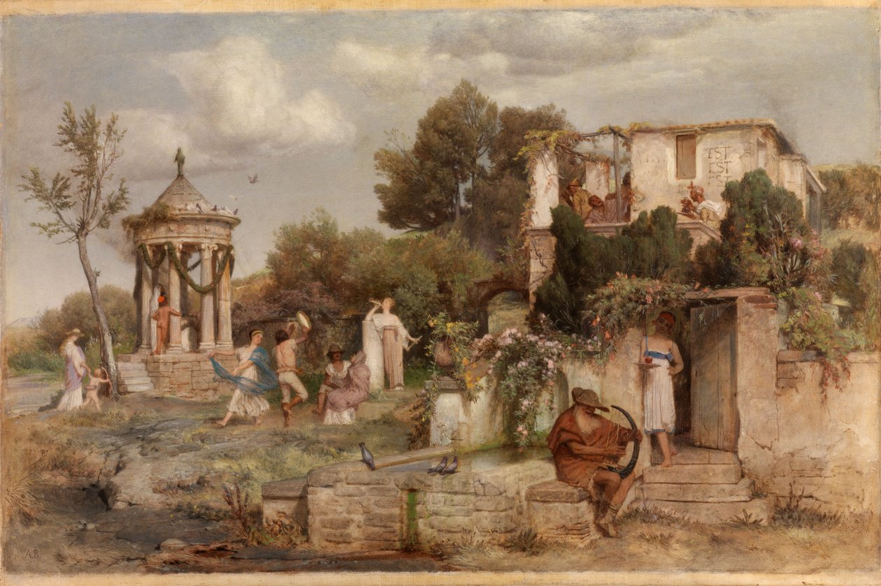 Romersk vinstuga av Arnold Böcklin