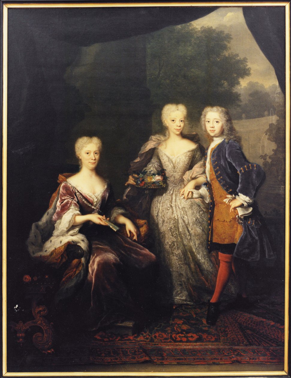 Marie Louise de Hesse Cassel, prinsessan av Orange med sina barn, Amelie d