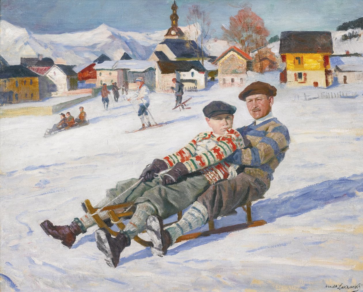 Carol II av Rumänien och prins Michael av Rumänien, tidigt 1930-tal av Arnold Borisovich Lakhovsky