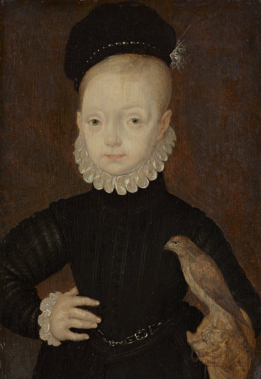 James VI och I, 1566 - 1625. Kung av Skottland 1567 - 1625. Kung av England och Irland 1603 - 1625 (Som en pojke) av Arnold Bronckorst
