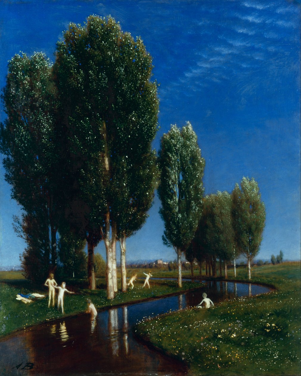 Tysk:  Der Sommertag Sommardag av Arnold Böcklin
