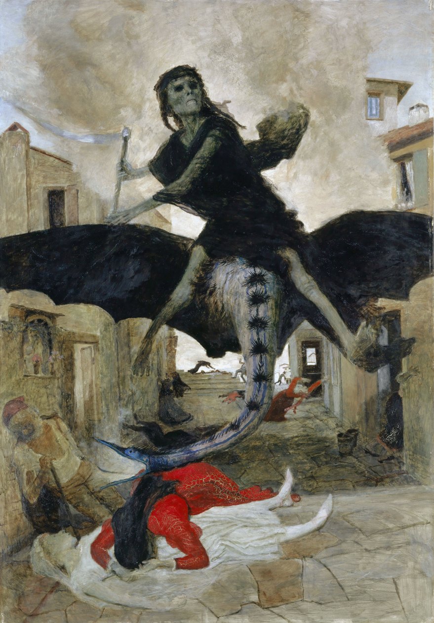 Tyska: Die Pest The Plague av Arnold Böcklin