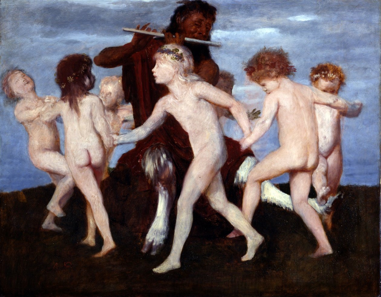 Pan-dans med barn av Arnold Böcklin