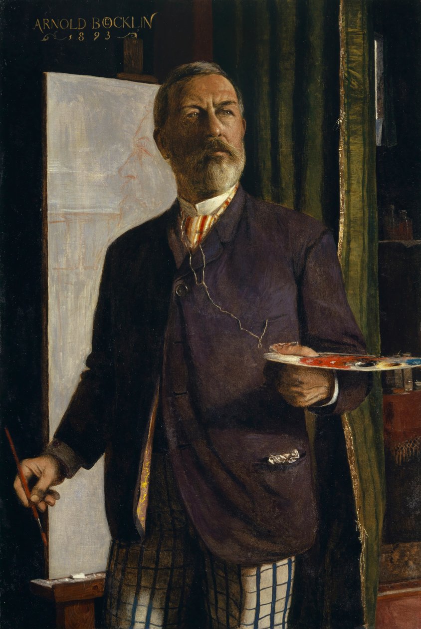 Självporträtt i studion, 1893. av Arnold Böcklin