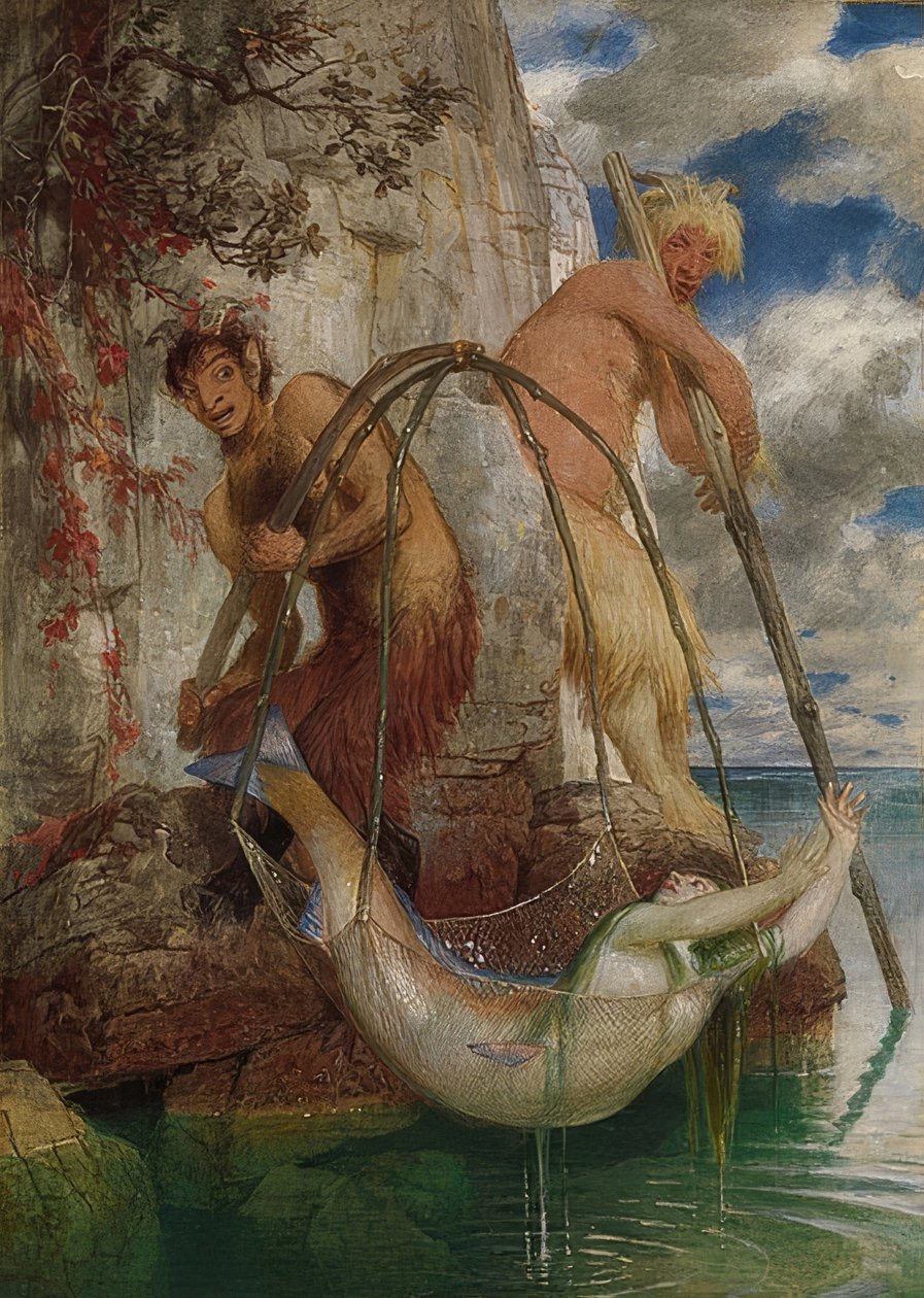 Två fiskepaneler. 1874 av Arnold Böcklin