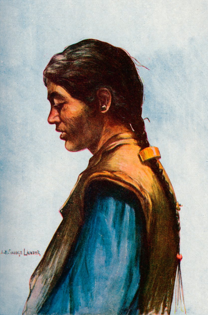 "En typisk tibetan", 1913 av Arnold Henry Savage Landor