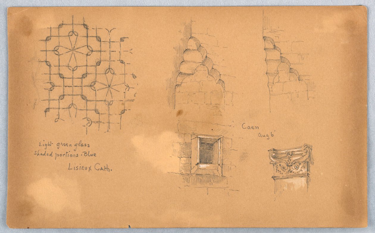 Arkitektoniska detaljer vid Lisieux-katedralen av Arnold William Brunner