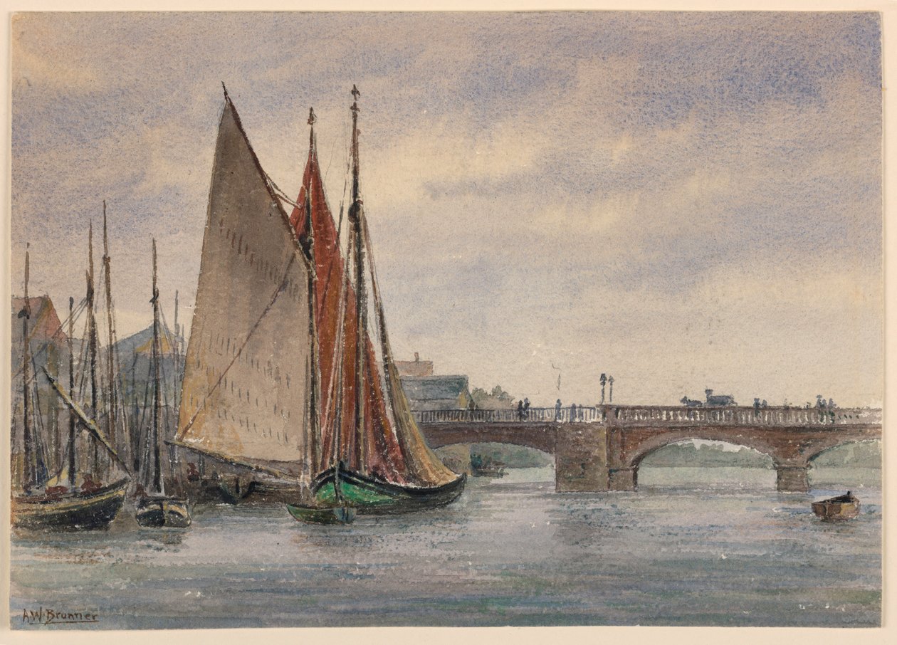 Båtar i Trouville av Arnold William Brunner