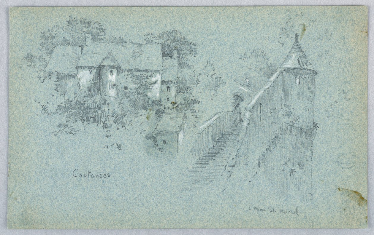 Coutance och Mont St Michel av Arnold William Brunner