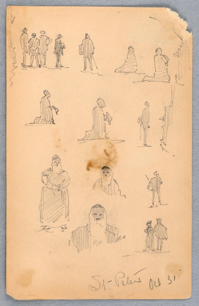Figurskisser på Peterskyrkan av Arnold William Brunner