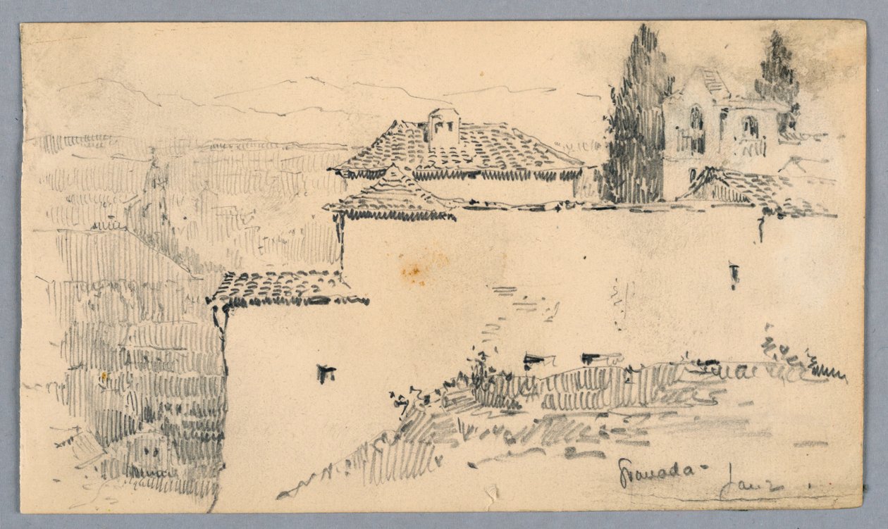 Trädgårdsmuren, Granada av Arnold William Brunner