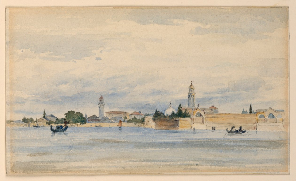 Gamla kyrkogården, Venedig av Arnold William Brunner