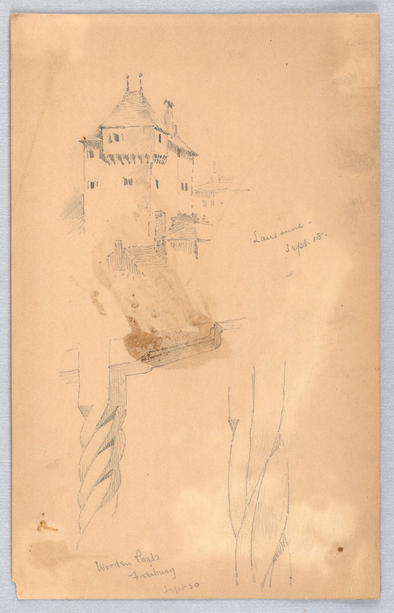 Skisser i Lausanne av Arnold William Brunner
