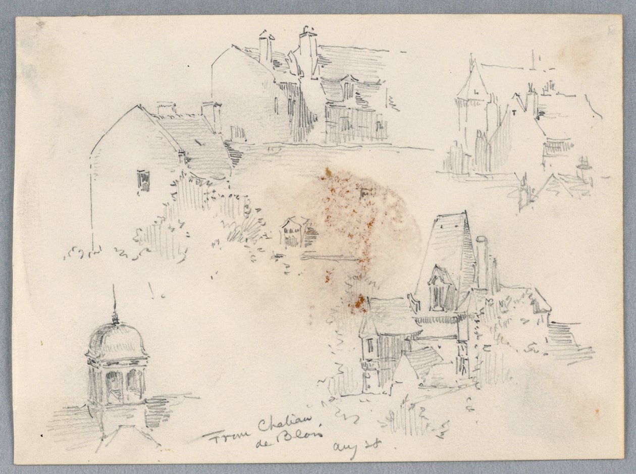 Skisser från Château de Blois av Arnold William Brunner