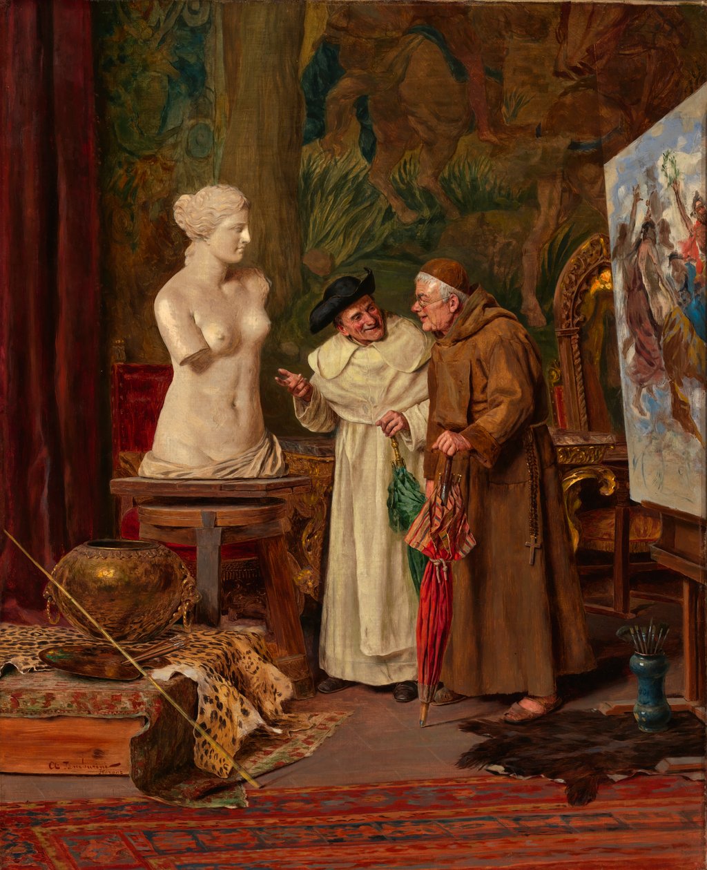 I studion, före 1887. av Arnoldo Tamburini