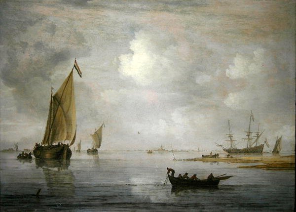 Ta in näten (olja på panel) av Arnoldus van Anthonissen