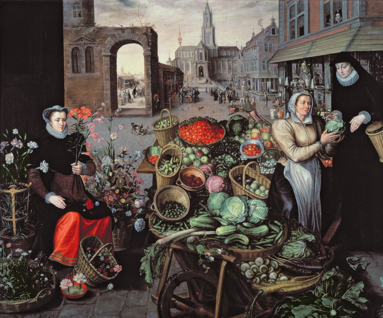 Grönsaks- och blomstermarknad av Arnout de Muyser