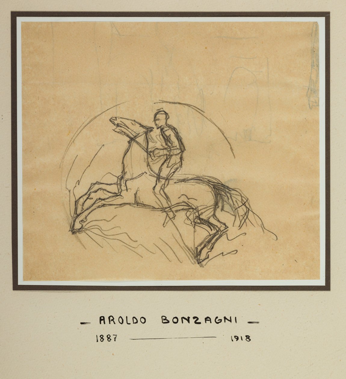 Knight (blyerts på papper) av Aroldo Bonzagni