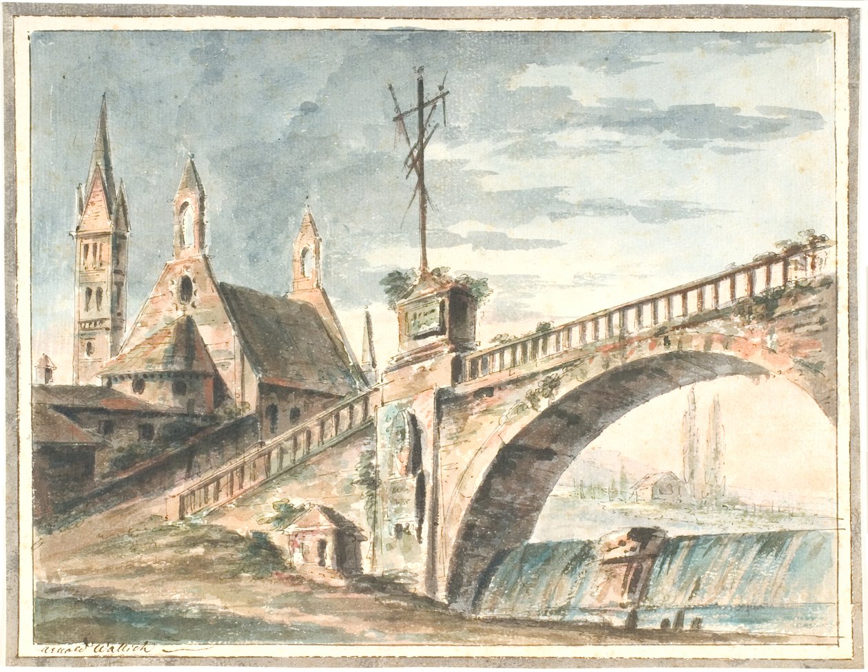 Kyrka och bro av Aron Wallick