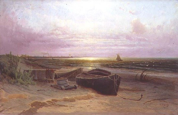 Pwani huko Narva Bayswed av Arseniy Ivanovich Meshchersky