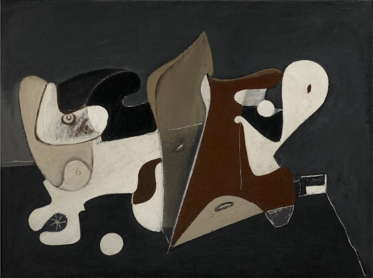 Nighttime, Enigma and Nostalgia, ca 1933-34 (olja på duk monterad på panel) av Arshile Gorky