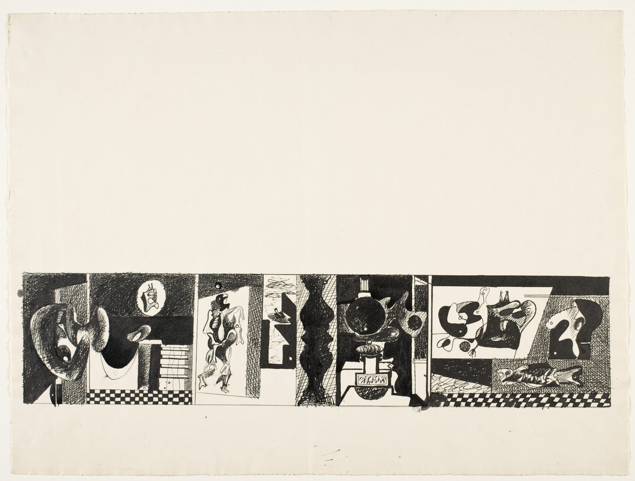 Utan titel, ca 1931/32 (penna och bläck över grafitpenna) av Arshile Gorky