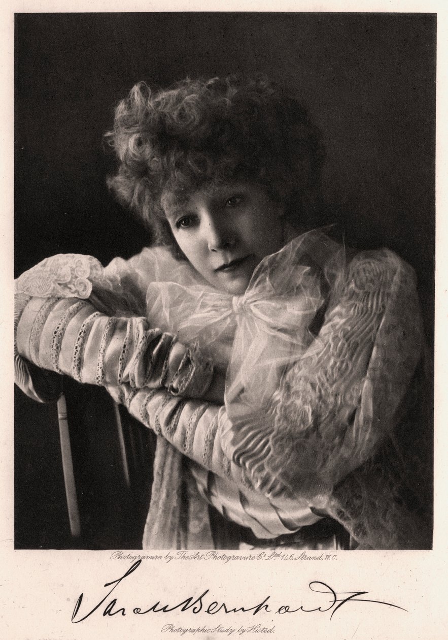 Sarah Bernhardt, fransk skådespelerska, 1901. av Art Photogravure Co