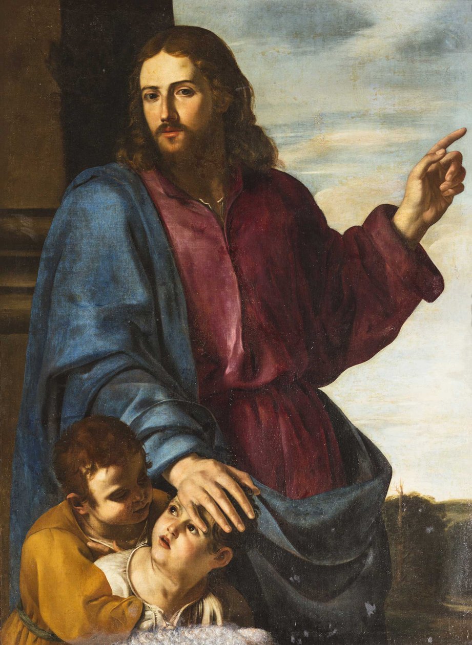 Kristus välsignar barnen Låt de små barnen komma till mig, c. 1629-1630. av Artemisia Gentileschi