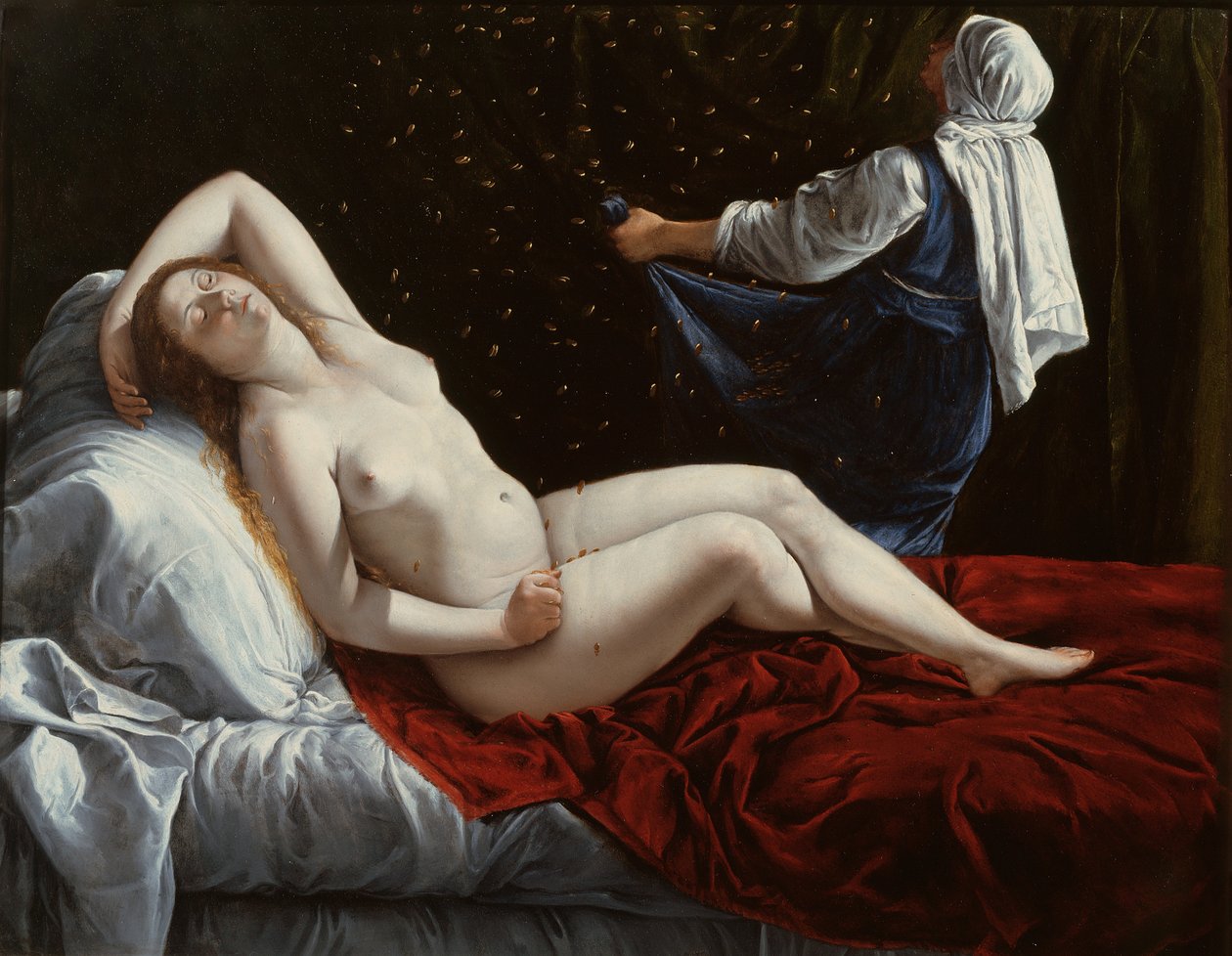 Danaë, ca 1612 (olja på koppar) av Artemisia Gentileschi
