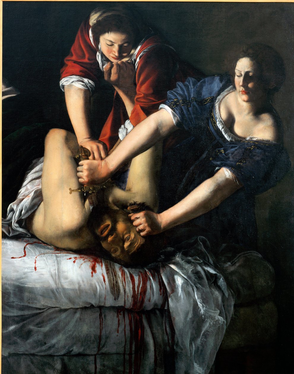 Judith och Holofernes. (Olja på duk av Artemisia Gentileschi