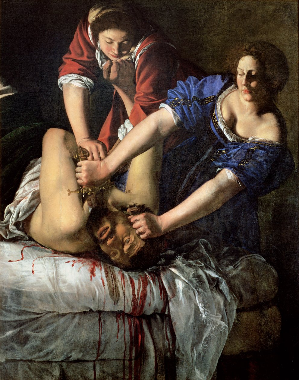 Judith och Holofernes (panel) av Artemisia Gentileschi
