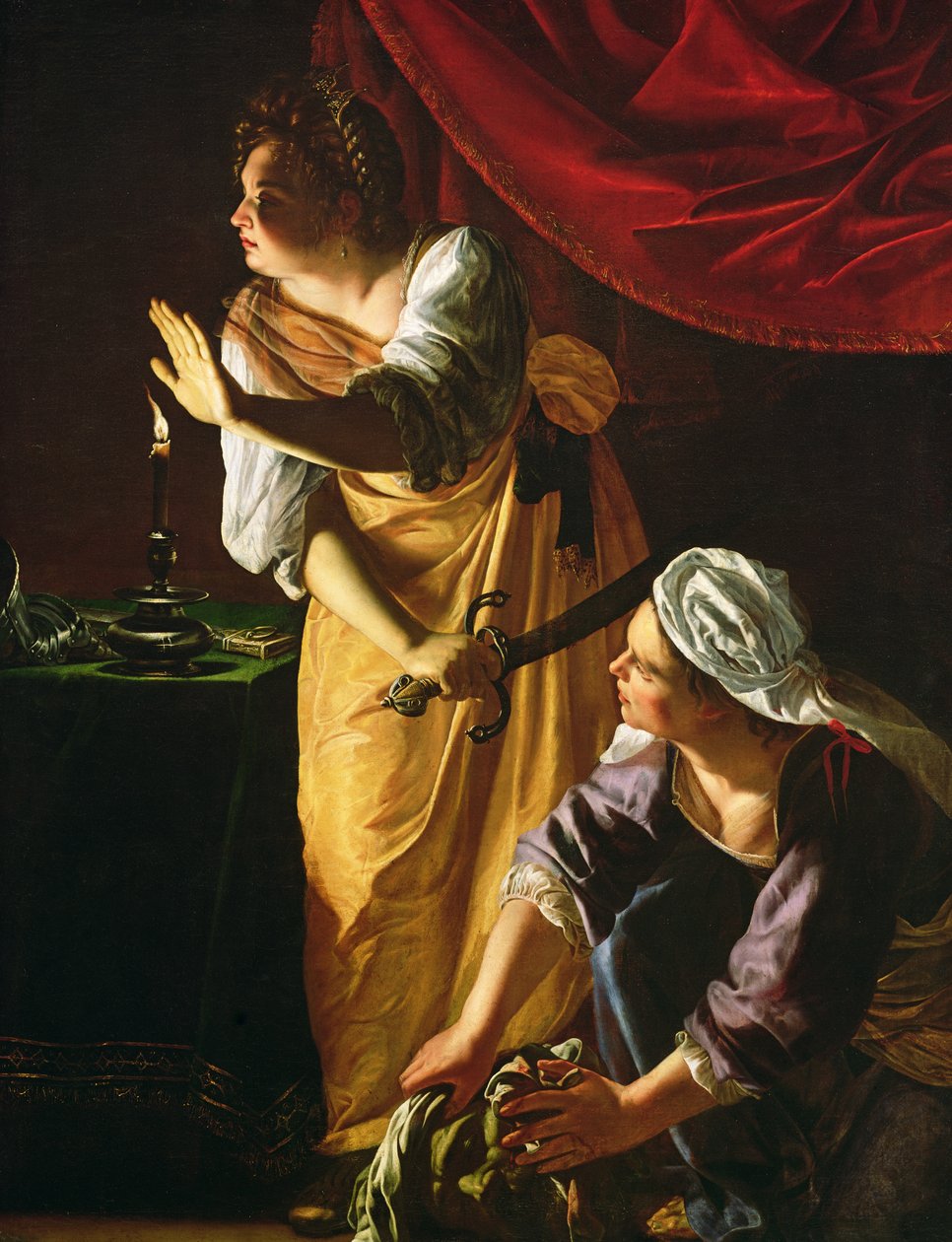 Judith och pigan med huvudet av Holofernes, ca 1625 av Artemisia Gentileschi