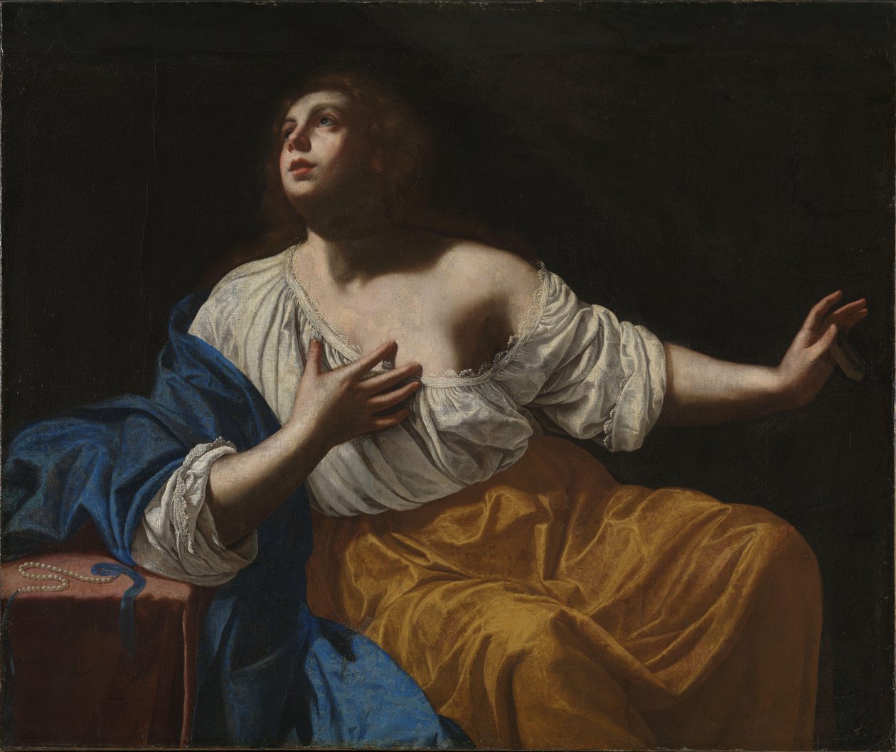 Mary Magdalene Penitent, ca 1640 (olja på duk) av Artemisia Gentileschi