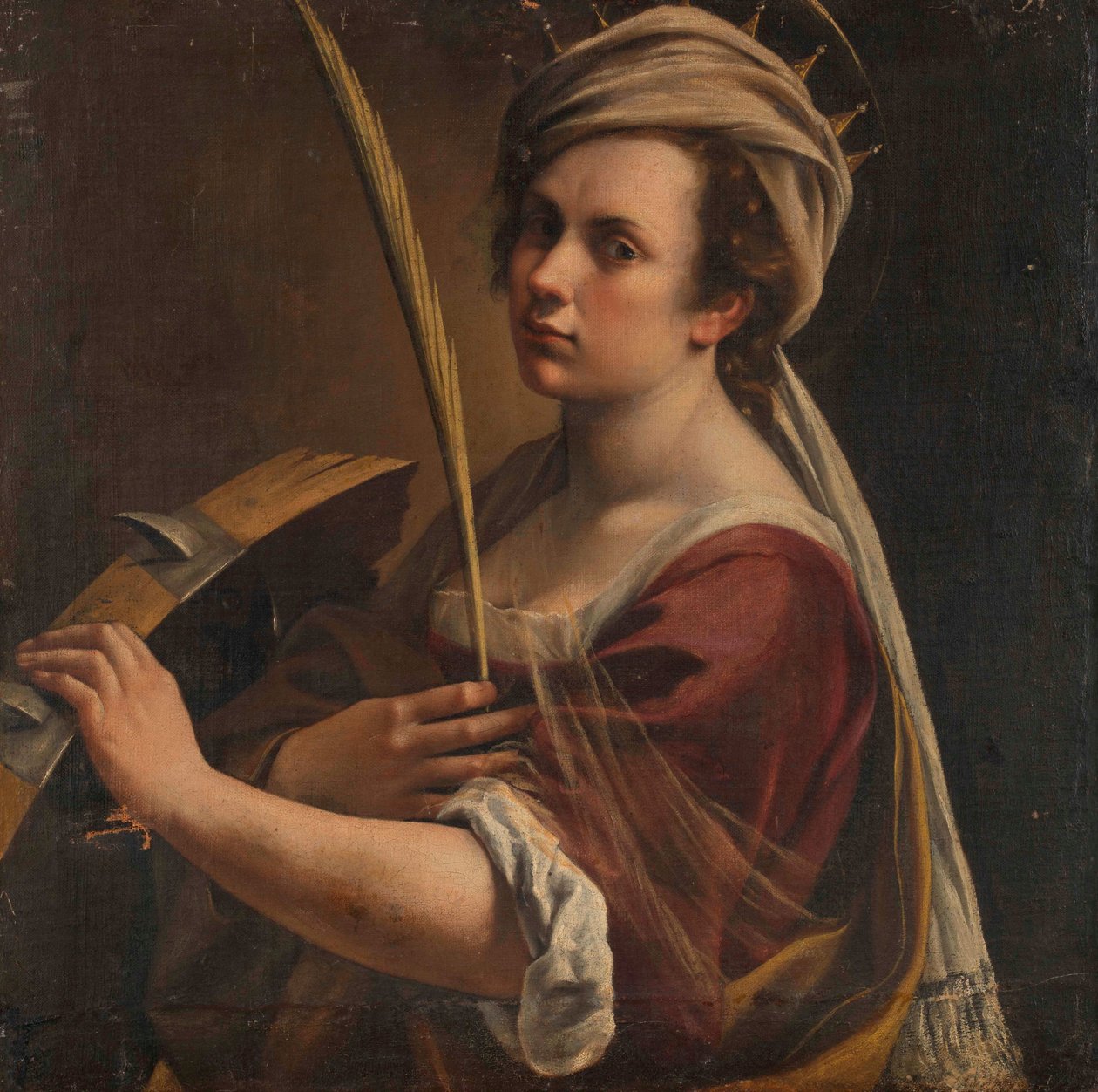 Självporträtt som den heliga Katarina av Alexandria av Artemisia Gentileschi